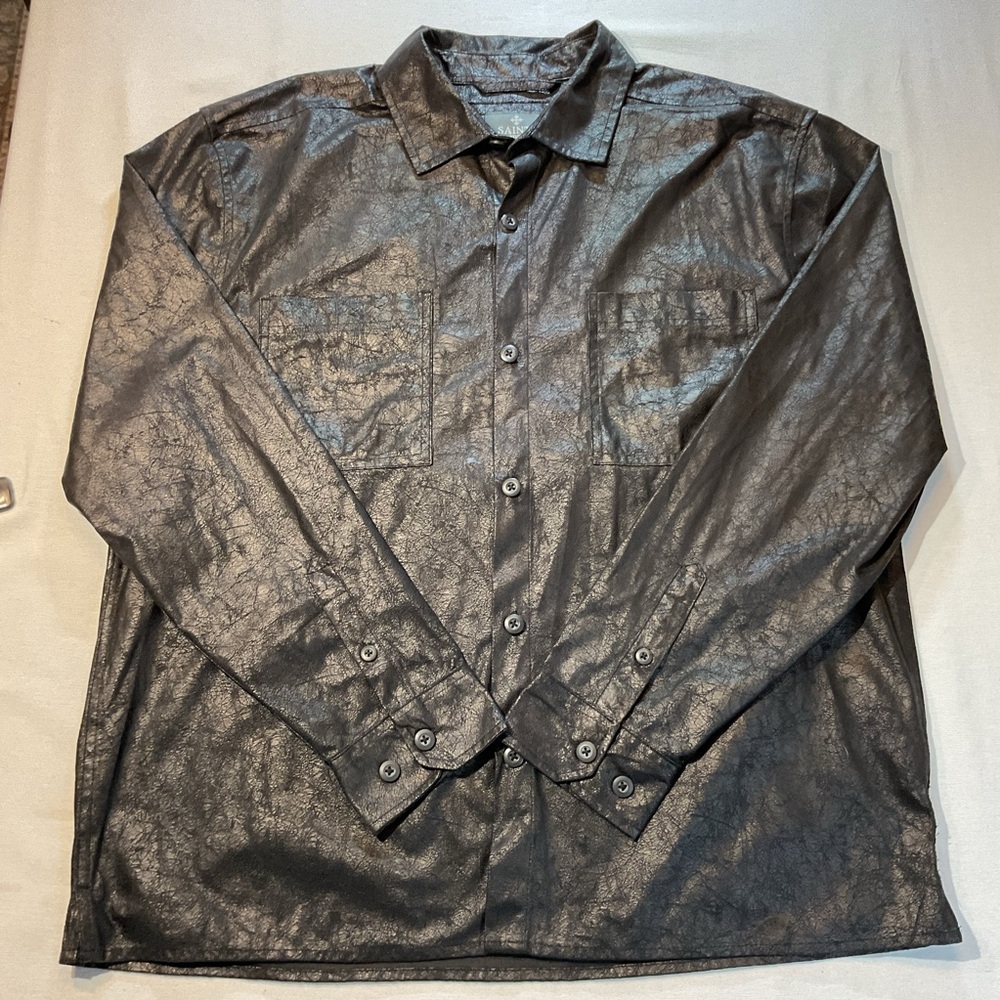 Saints Studio Men's Long Sleeve Button Down‎ Size XL Chest Pockets Collar